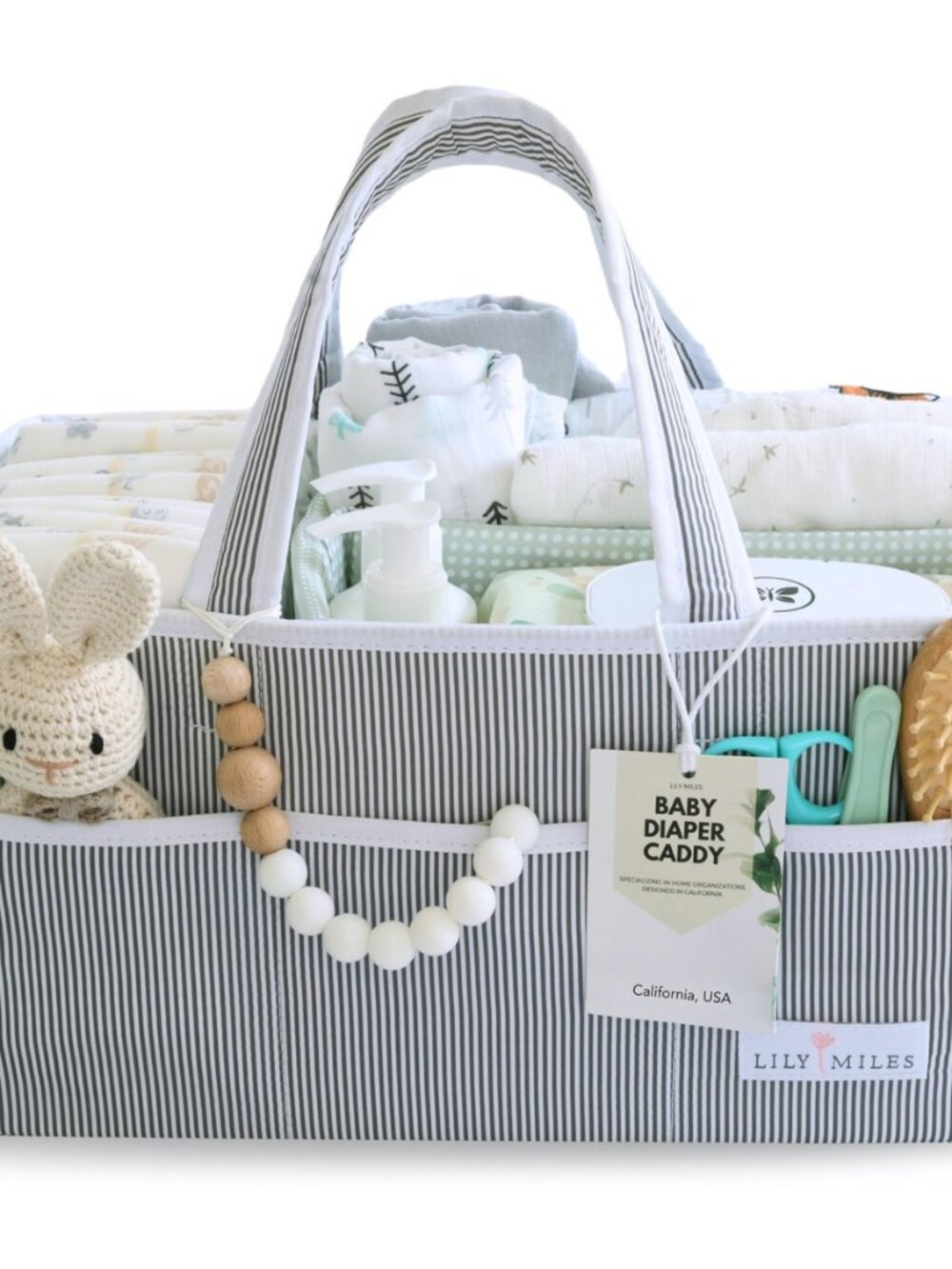 Baby Diaper Caddy Organizer - Large Tote Bag for Newborn essentials Boy or Girl